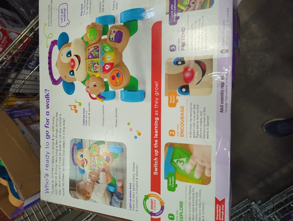 Fisher-Price Baby Toy Laugh & Learn Smart Stages Puppy Walker with Educational Music Lights & Activities for Infants Ages 6  Months