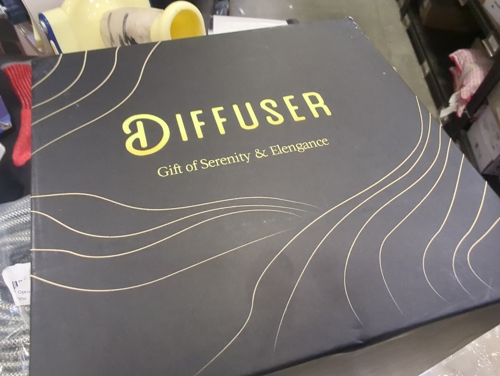 Essential Oil Diffuser - Black Himalayan Salt Lamp Diffuser for Bedroom Yoga Hotel SPA - 7 Colors LED with Peaceful Sleep - Gifts for Women Men