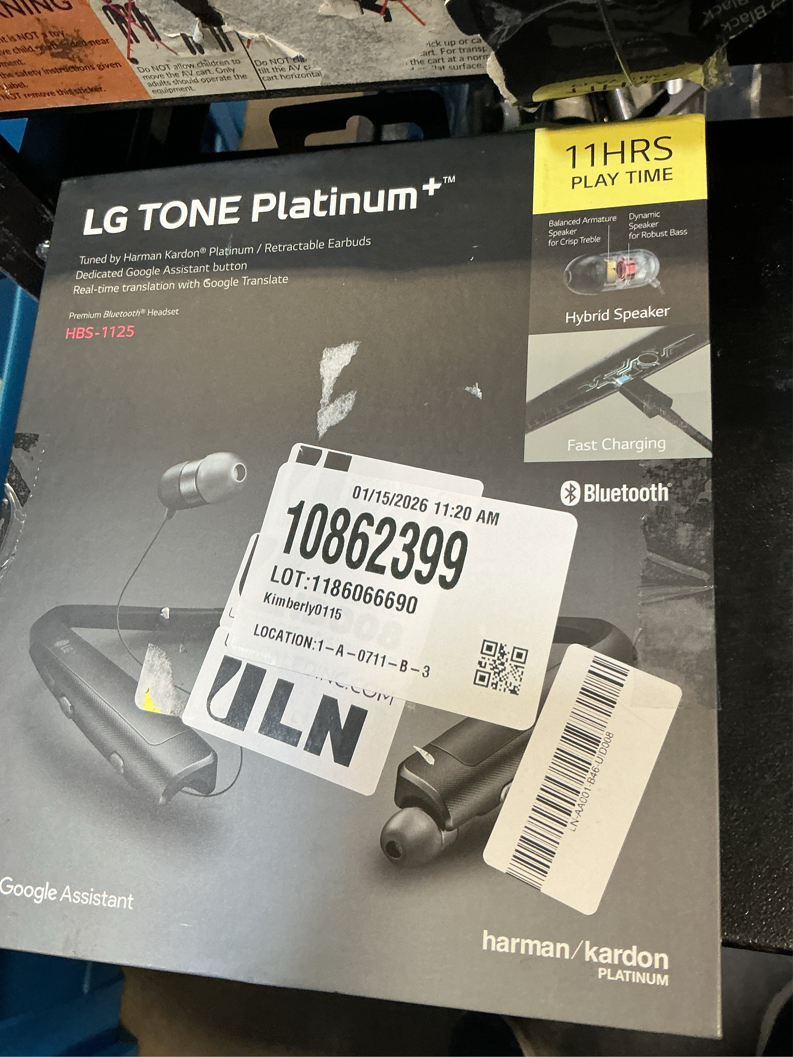 LG - TONE PLATINUM  Bluetooth Headset - Black