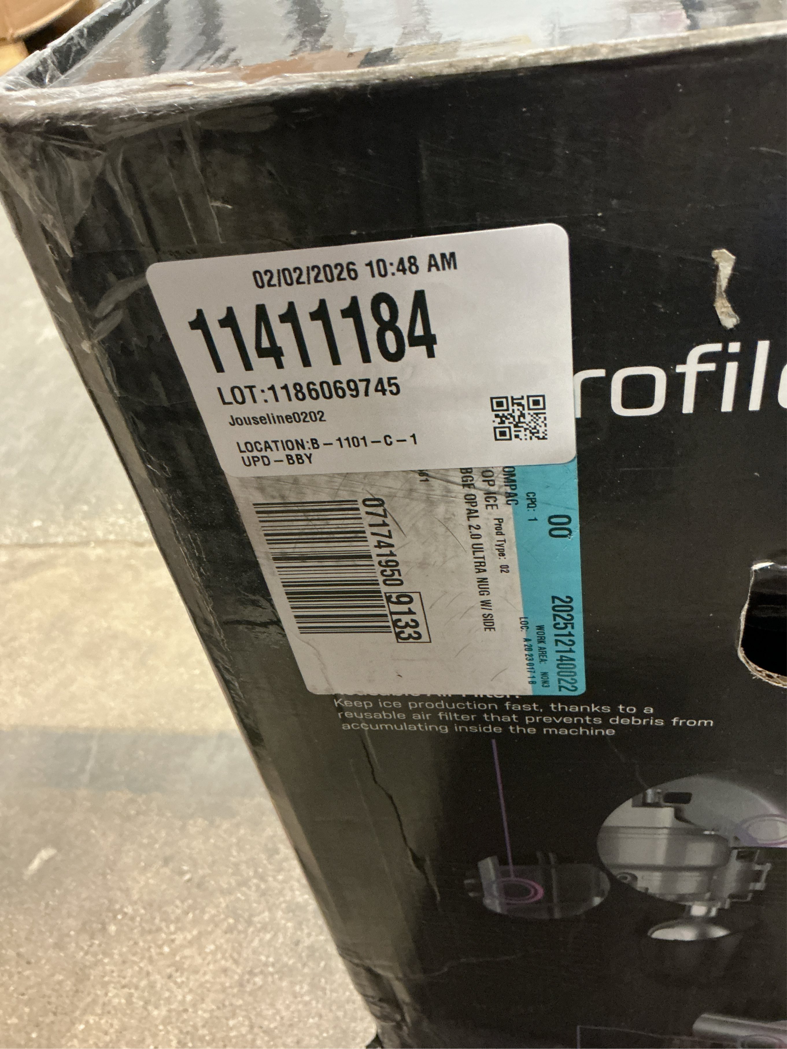 GE Appliances Opal 2.0 Ultra Nugget Ice Maker with Side Tank and Scale Inhibiting Filter Stainless Steel