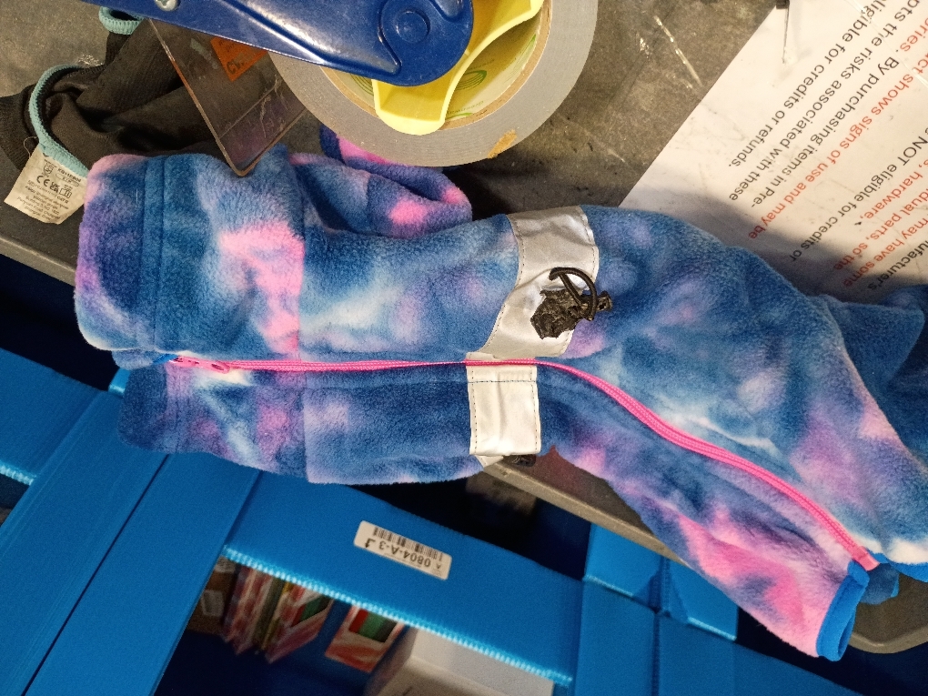 Dog Coat, Tie Dye Fleece Jumpsuit for Small Dogs, Winter Jacket, Reflective Stripes, Comfortable, Lightweight