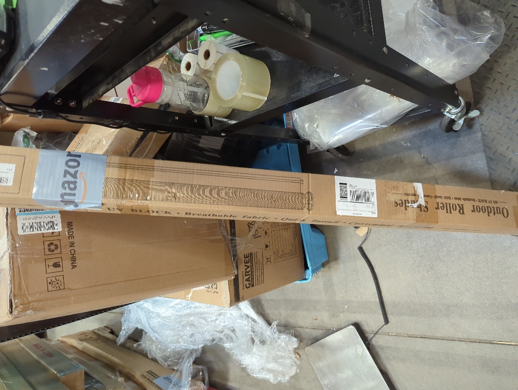 KANAGAWA 4'(W) x6'(H) Mocha Outdoor Roller Shade - Cordless Exterior Roll Up Sun Shade for Patio, Pergola, Front Porch, Gazebo - Outdoor Blinds Screens for Patio