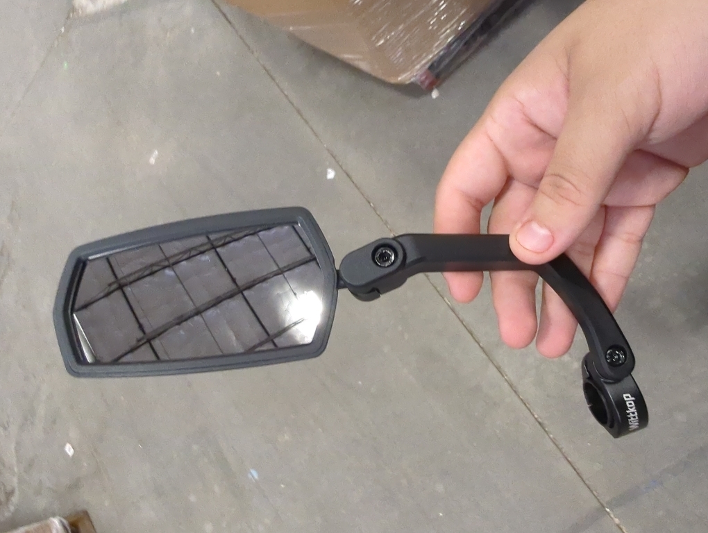WITTKOP Bike mirror | Large HD field of vision | 360° rotatable & foldable | Mounting above & below | Break-proof & durable | ebike accessories, bike mirror handlebar mount, bicycle mirrors