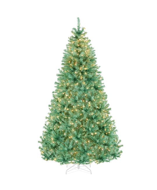 BCP Pre-Lit Medium Artificial Sage Green Christmas Tree