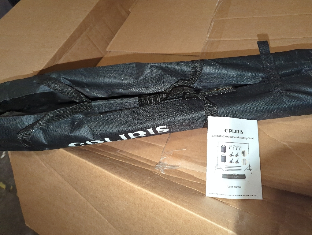 Backdrop Stand for Parties, 8.5x10ft Adjustable Background Support System for Events Decoration, Baby Shower, Photography with Spring Clamps, Backdrop Clip, Sandbag and Carrying Bag