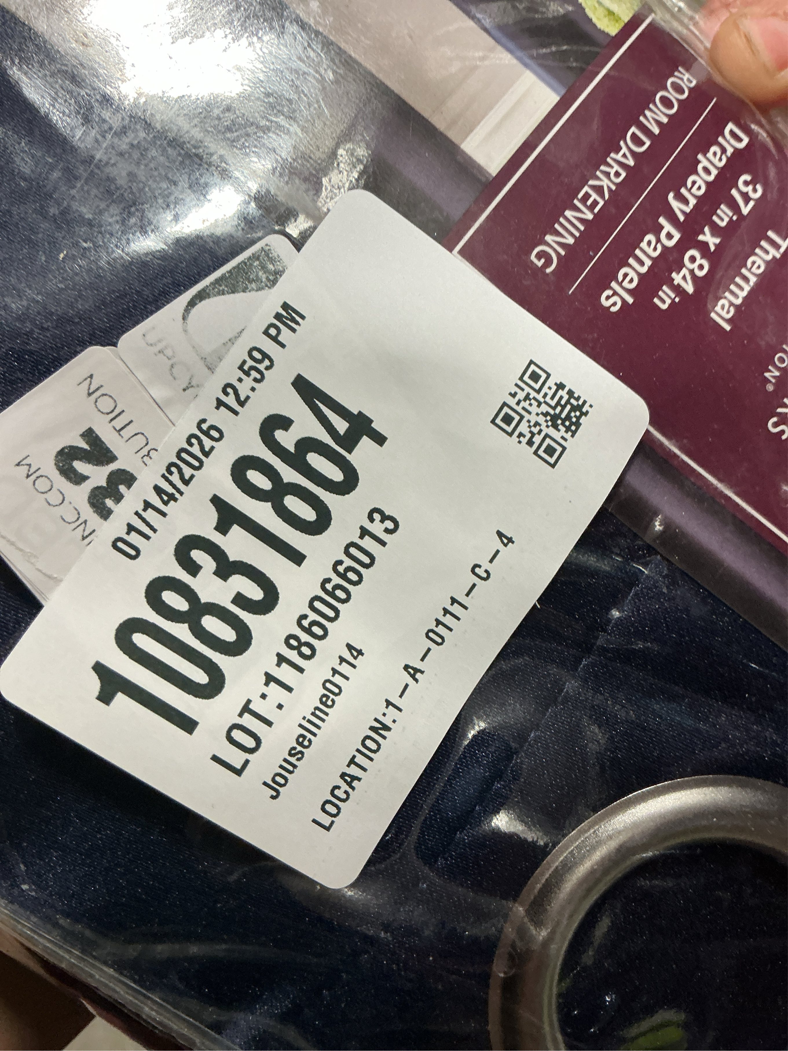 Thermapanel Midnight Solid Polyester 37 in. W x 84 in. L Room Darkening Single Grommet Top Curtain Panel