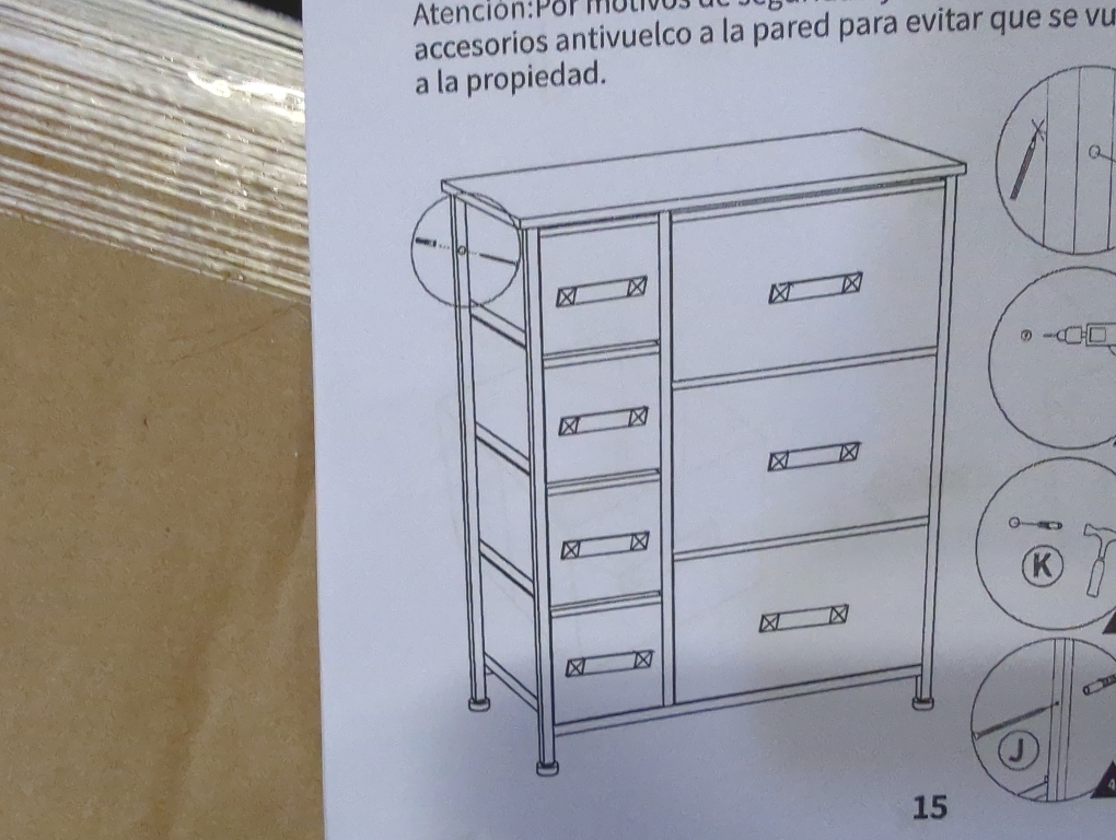 White and Gray 7 Drawer Storage