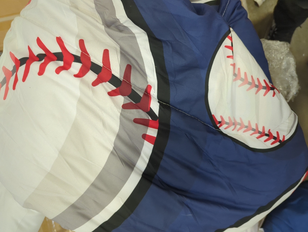 ADASMILE A & S Baseball Sheets Medium for Boys Kids Sports Sheet for Teens Baseball Bedding Set 3D Blue Ball Game Printed Bed Sheet with Pillowcase Soft Microfiber All Season Room Decor