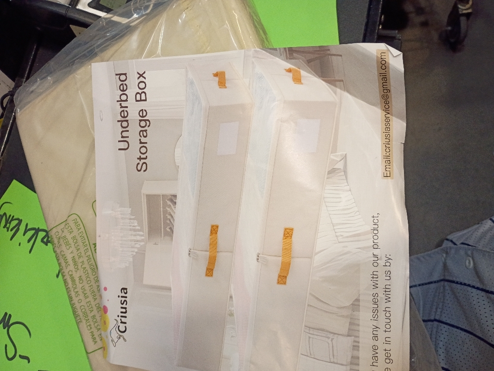 Criusia Under Bed Storage Bins with Clear PVC Lids – 2 Pack ...