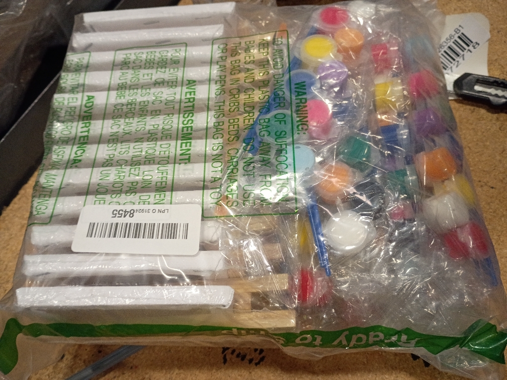 Dyrfolm 12 Set Mini Canvas Panels and Easel Painting Kit,12 Acrylic Paint Strips with 12 Brushes,12 Paint Palettes,Mini Watercolor Paint Set for Painting Crafts Birthday Party Favors (6 X 6)