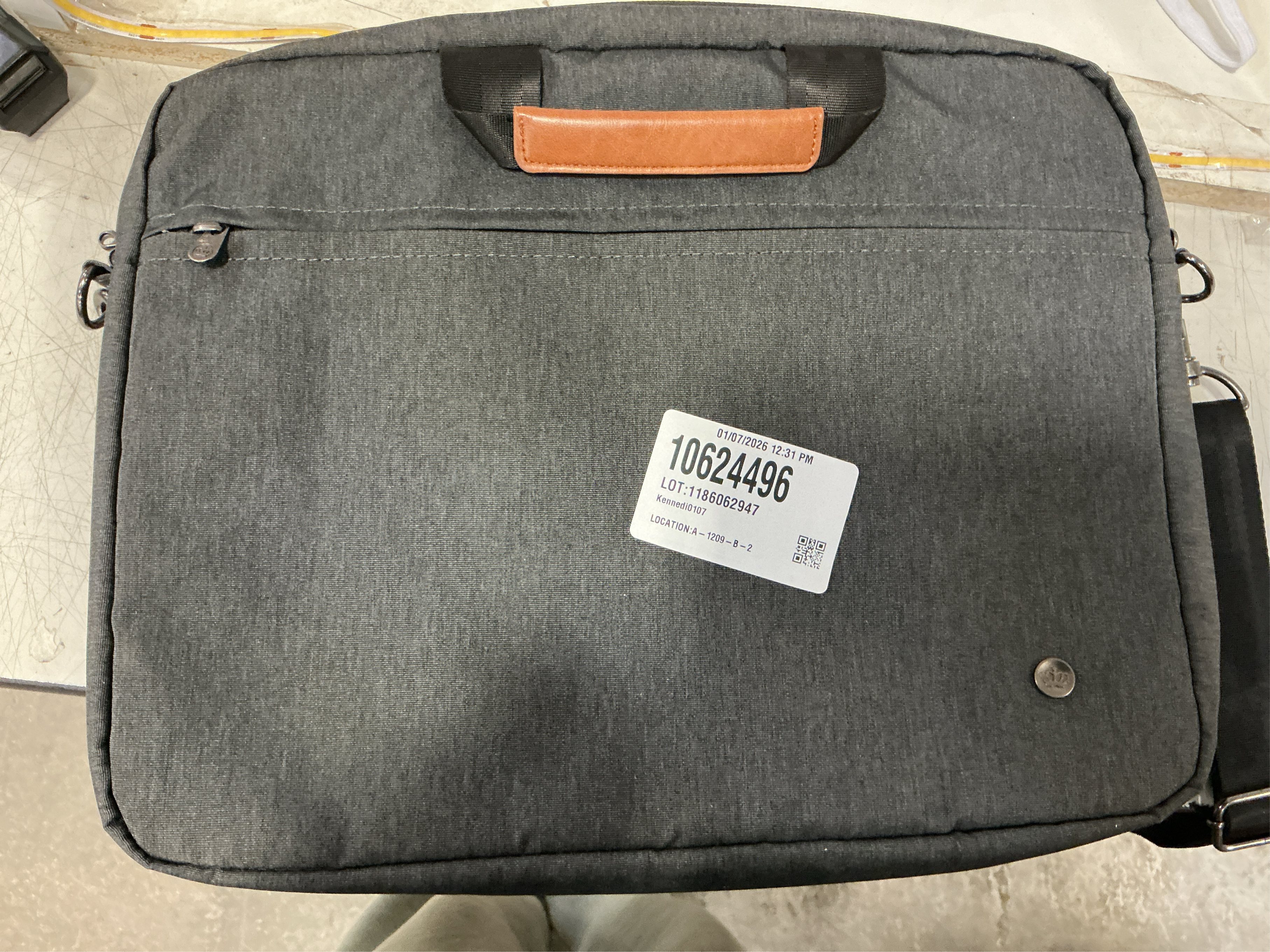 PKG gray computer bag