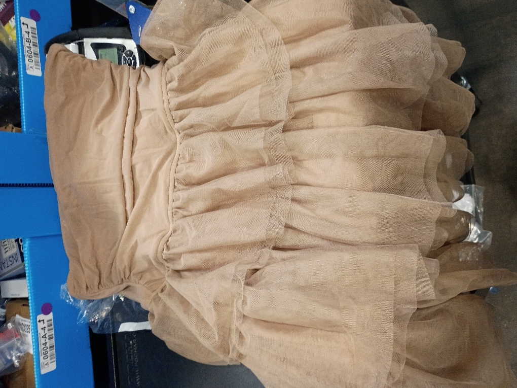 PRETTYGARDEN Womens Tulle Dress Strapless Tube Top Short Dress Summer Ruffle Tiered Party Wedding Guest Dresses Large