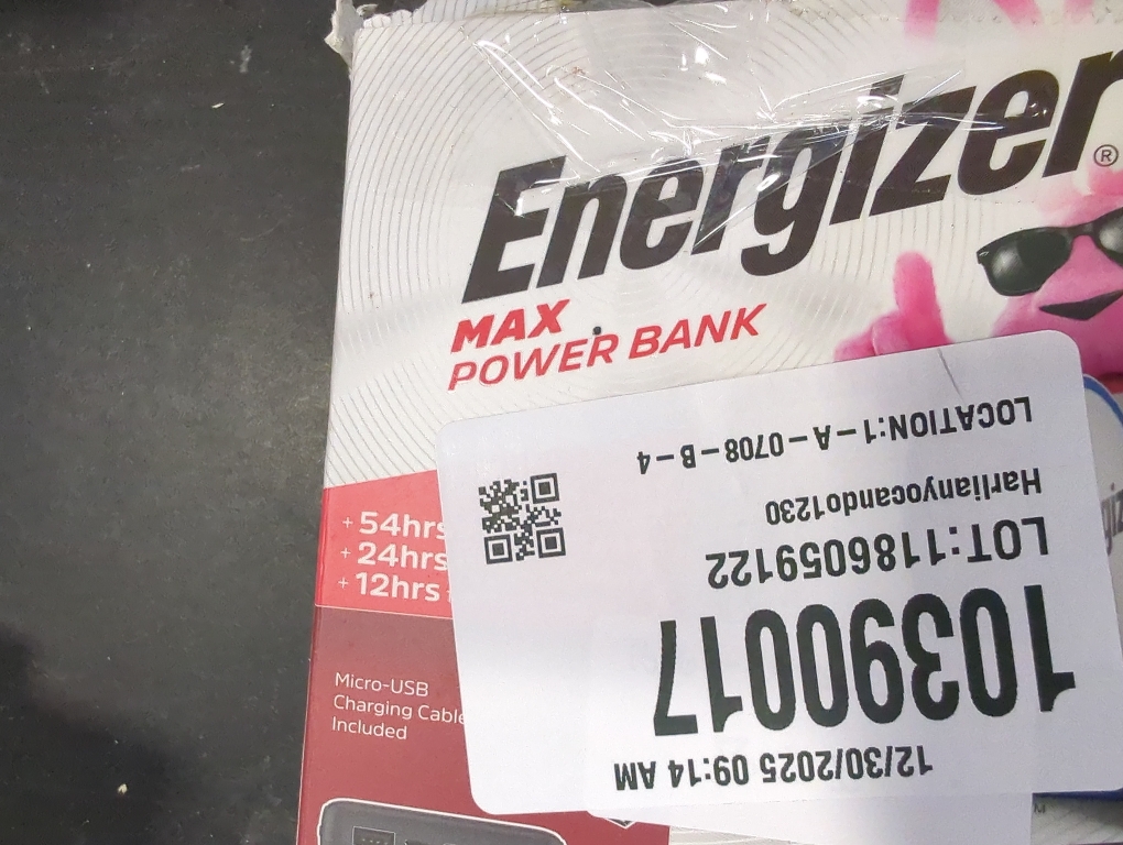 Energizer - MAX 15,000mAh Ultra-Slim High Speed Universal Portable Charger for Apple, Android, Google, Samsung & USB Enabled Devices - Black