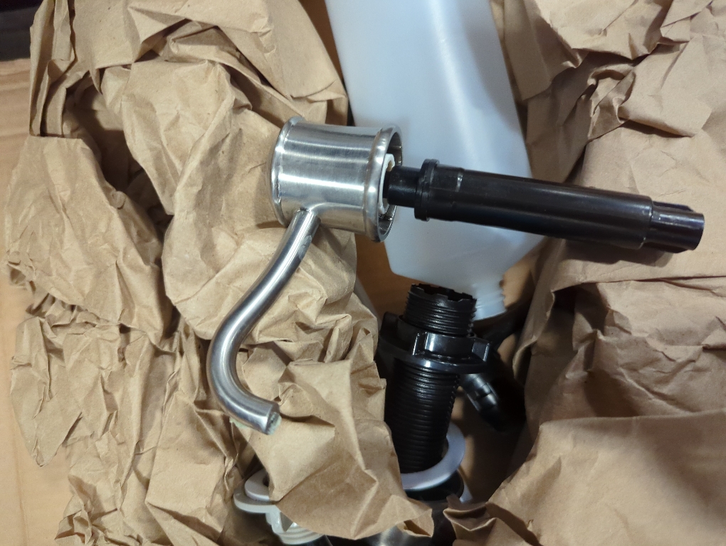 Avalon Single Handle High-Arc Standard Kitchen Faucet with Side Sprayer and Soap Dispenser in Stainless Steel