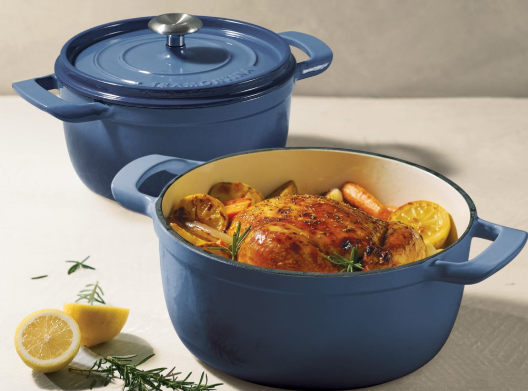 Tramontina Cast Iron Dutch Ovens Set of Two Sizes 4 Qt 6 Qt ...