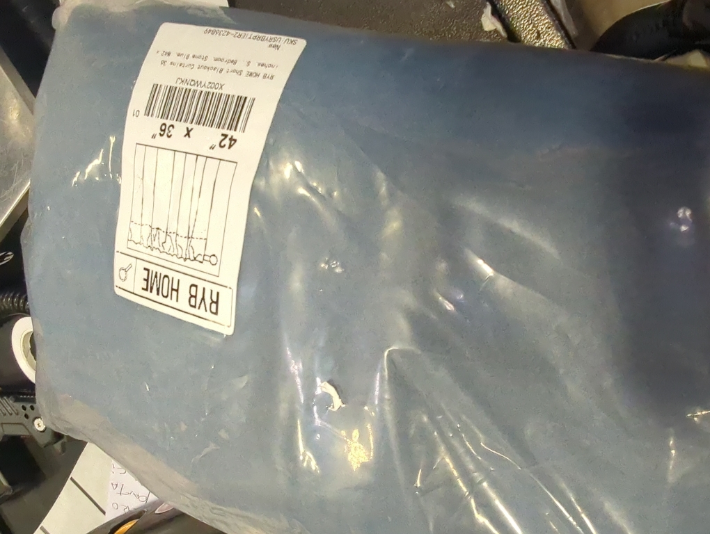 RYB HOME Short Blackout Curtains 36 inches, Solid Heavy Duty Small Window Treatment Room Darkening Privacy Draperies for Basement Bathroom Bedroom, Stone Blue, W42 x L36 inch, 2 Panels