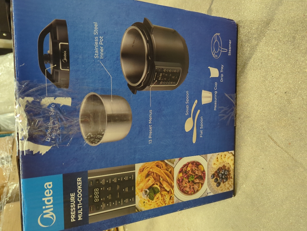 Midea 12-in-1 Electric Pressure Cooker, 8 Quarts, 12 Presets, Multi-Functional Programmable Slow Cooker, Rice Cooker, Steamer, Sauté Pan, Yogurt Maker, and More, Stainless Steel