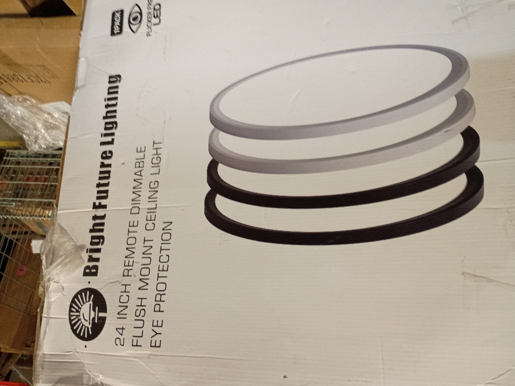 1pack 24 Inch Large Flush Mount Ceiling Light, 50w Led Ceiling Light, 3000k/4000k/6000k Selectable 4980lm Ceiling Lights, Super Slim Led Light Fixture for Bedroom Kitchen Living Dining Room Office