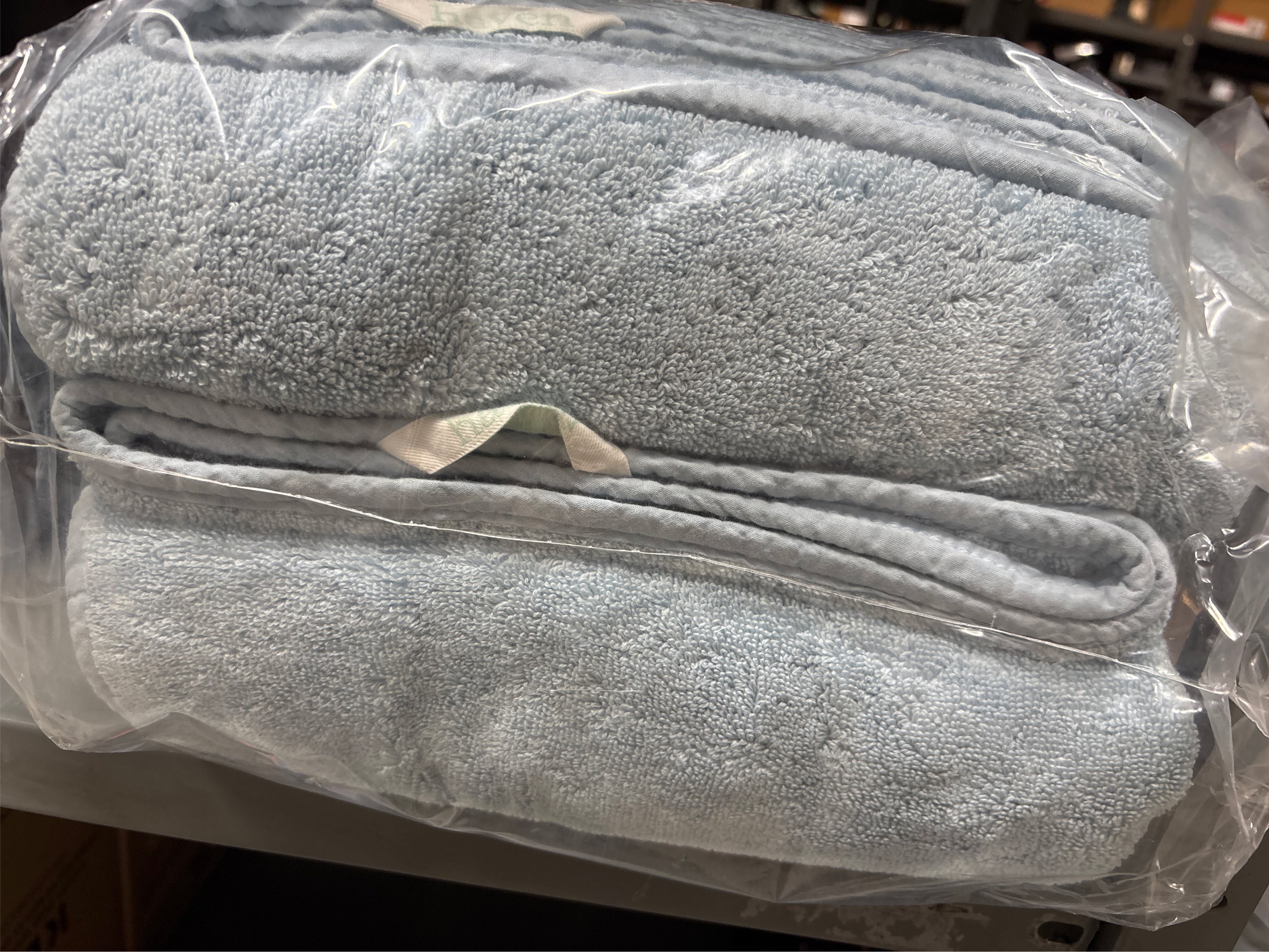 Haven Turkish Cotton Bath Towel in Celestial Blue - set of 2