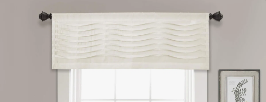 Lush Decor Cream Wave Texture Valance