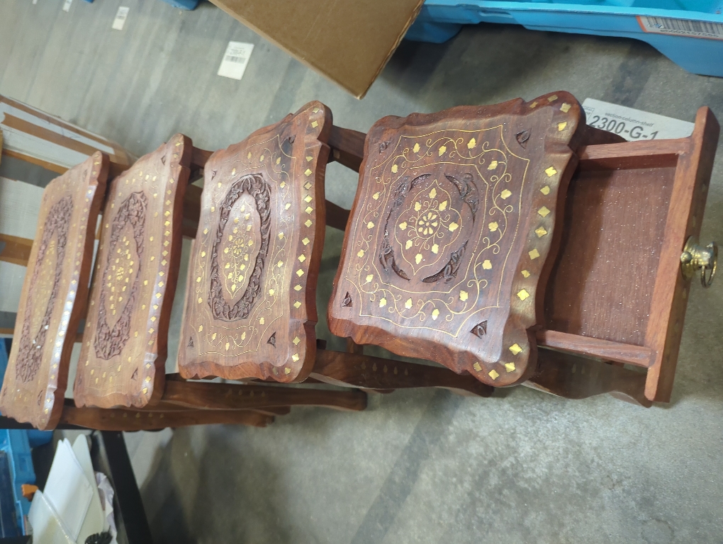 Taksha Decors Nesting Table | Set of 4 Seating stools | Stool | Side Table | Coffee Table |