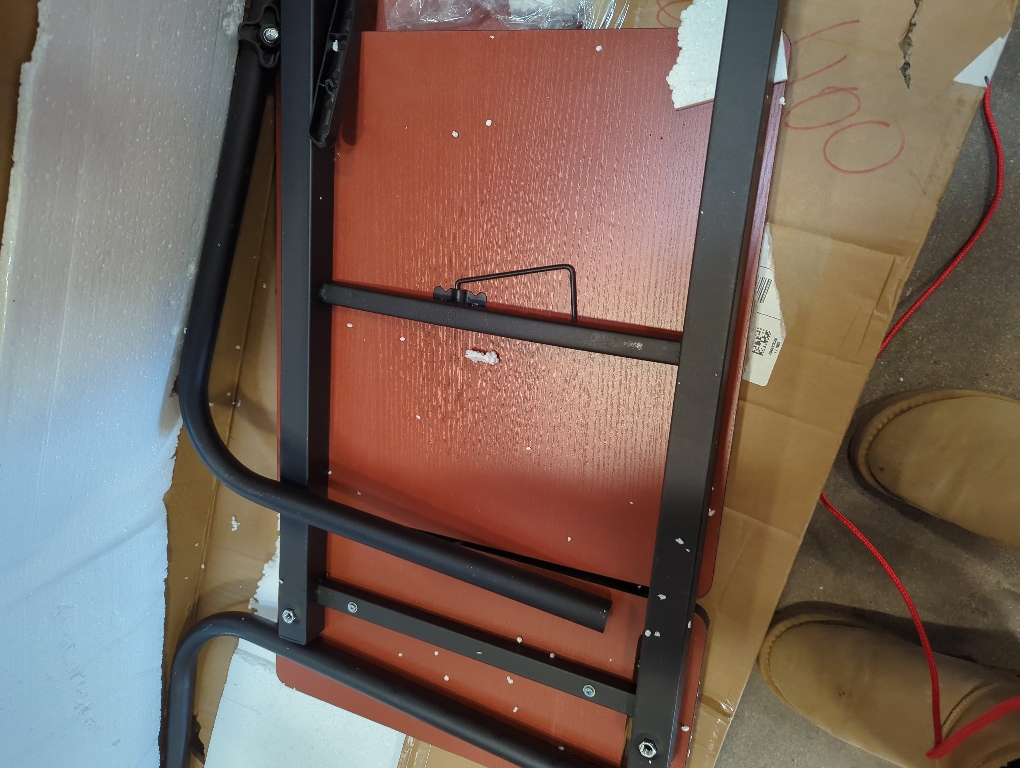 BYMECOST Laptop Desk for Bed, Adjustable Height & Length Laptop Bed Table,Overbed Table with Wheels for King & Queen Size Beds,Rolling Standing Desk,Over Bed Desk for Working Reading Eating