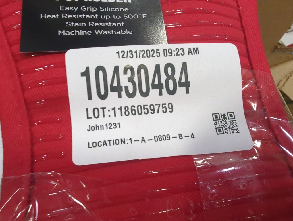 Set of 2 All-Clad Premium Pot Holder & Heating Pad,  Heat Resistant to 500 Degrees, 100% Cotton  for Kitchen and Barbeque, Chili Red