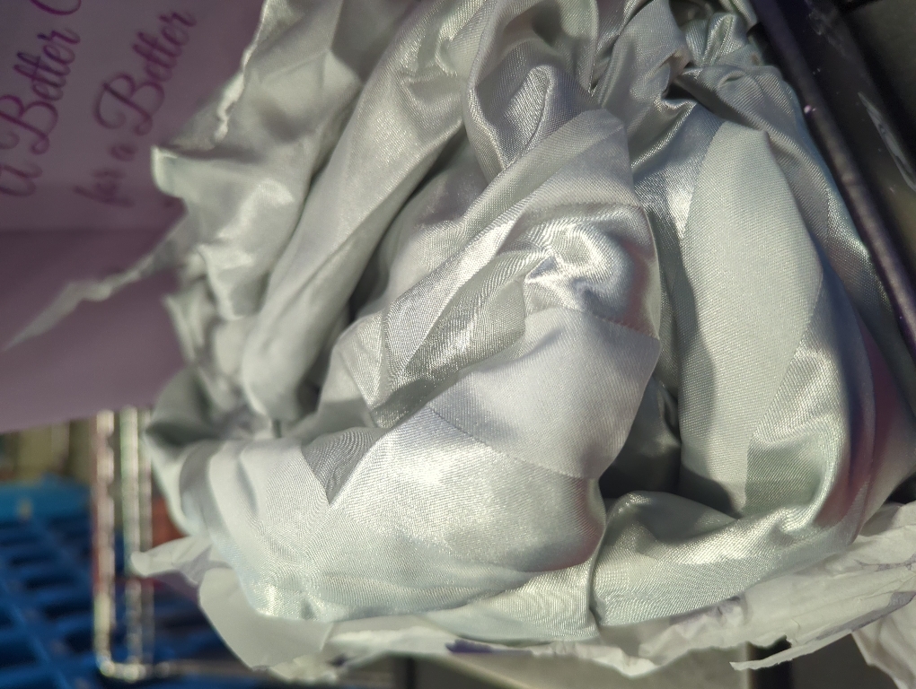 SLEEP SANCTUARY Satin Sheets King Size – 4 Piece Luxury Silky Bed Set, Softer Than Silk, 15 Deep Pocket, Cooling & Wrinkle-Free, Moisture-Wicking & Breathable for Hair & Skin (Striped Grey)