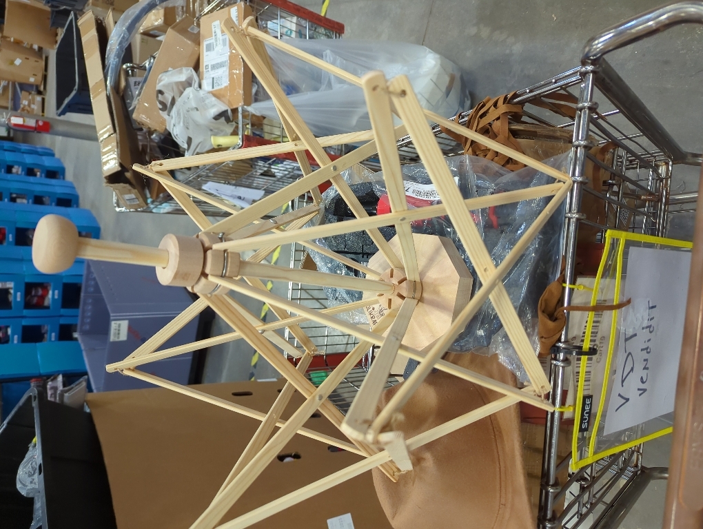 Olikraft Wooden Yarn Swift | Lightweight Reverse Yarn Umbrella Swifts | Ball Swift | Skein Winder | No Clamp Required (Patented)