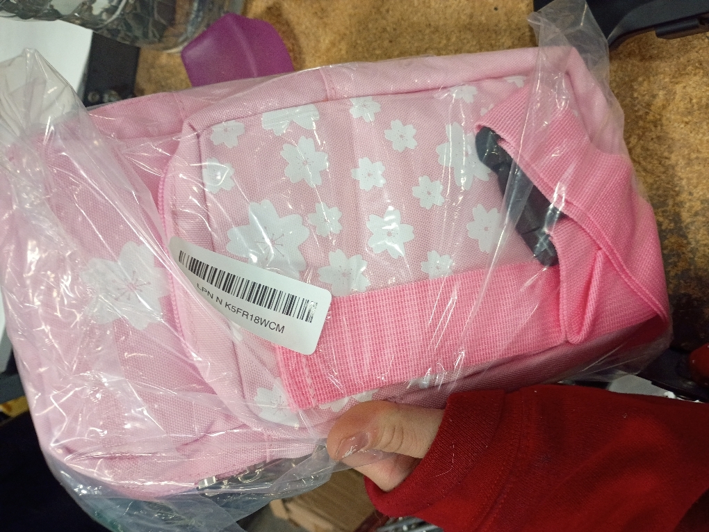 RHOTALL Pink Travel Bag for Nintendo Switch/Lite/OLED/2 ,Large Capacity Portable Carrying Case Compatible for Chest Shoulder Accessories Storage Backpack with12 Slots Game Case,Thumb Grip Caps-Sakura