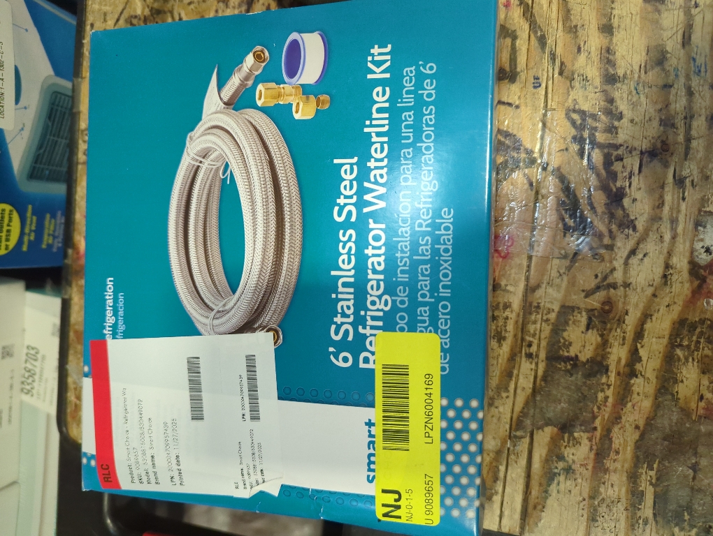 Smart Choice - Stainless-Steel Refrigerator Waterline Kit Required for Hook-Up - Silver