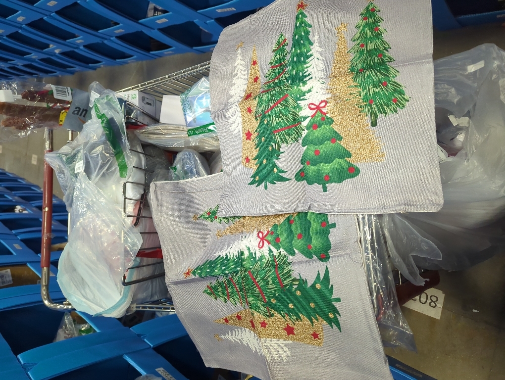 Christmas Pillow Covers 18x18 Inch Set of 2 Gray Decorative Christmas Tree Throw Pillows Linen Winter Holiday Decor for Home Sofa Couch Bed Chair