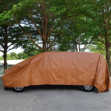 Extra large tarp reversible brown and orange
