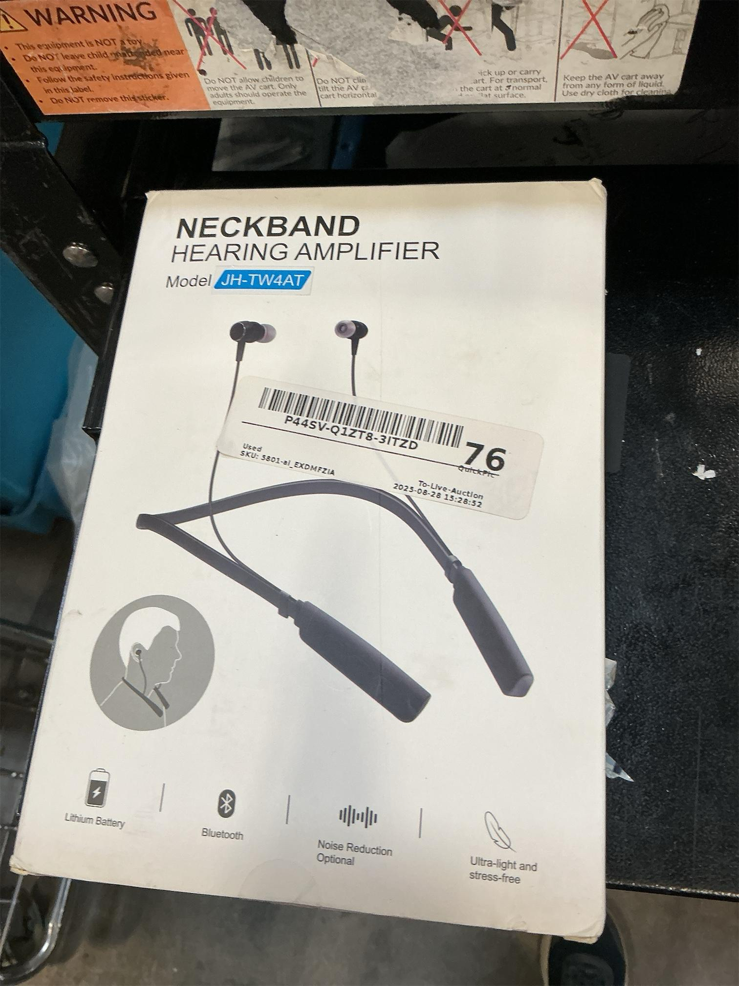 Rechargeable Hearing Aids,Neckband Hearing Amplifier for Seniors and Adults Working Time Up to 80 Hours