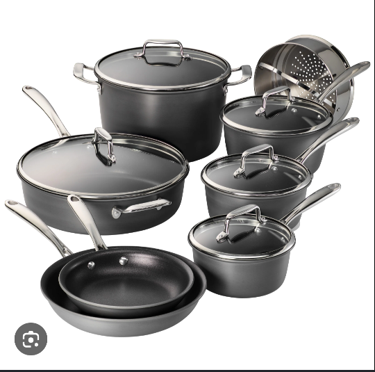 Tramontina Gourmet Hand Anodized Cookware set Gray