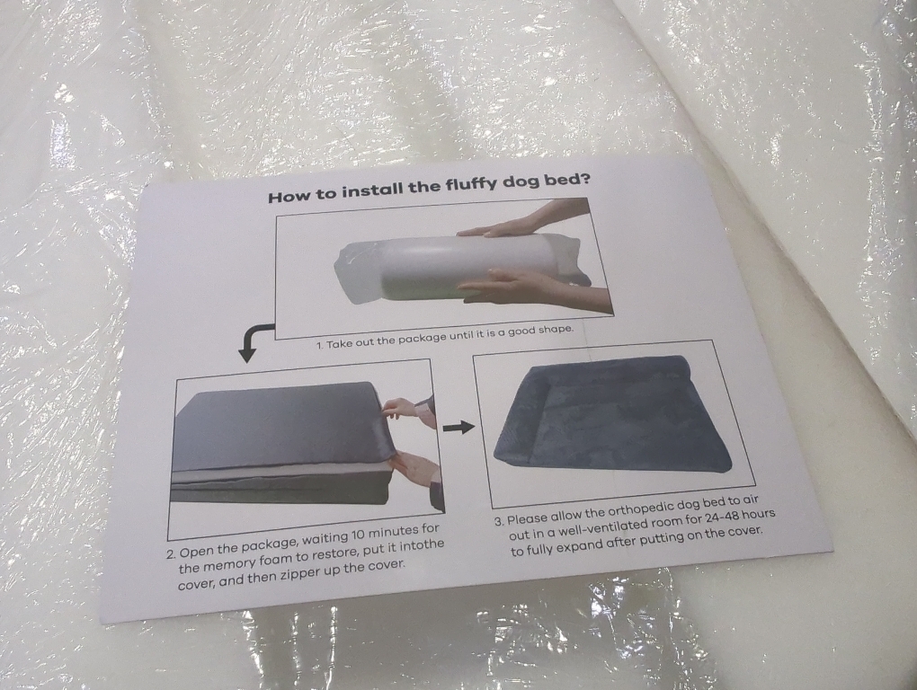 Size Large Color Grey Orthopedic Dog Bed - Waterproof for Large Dogs, Flannel Bolster Couch With Egg Crate Foam, Removable Washable Cover & Nonskid Bottom,