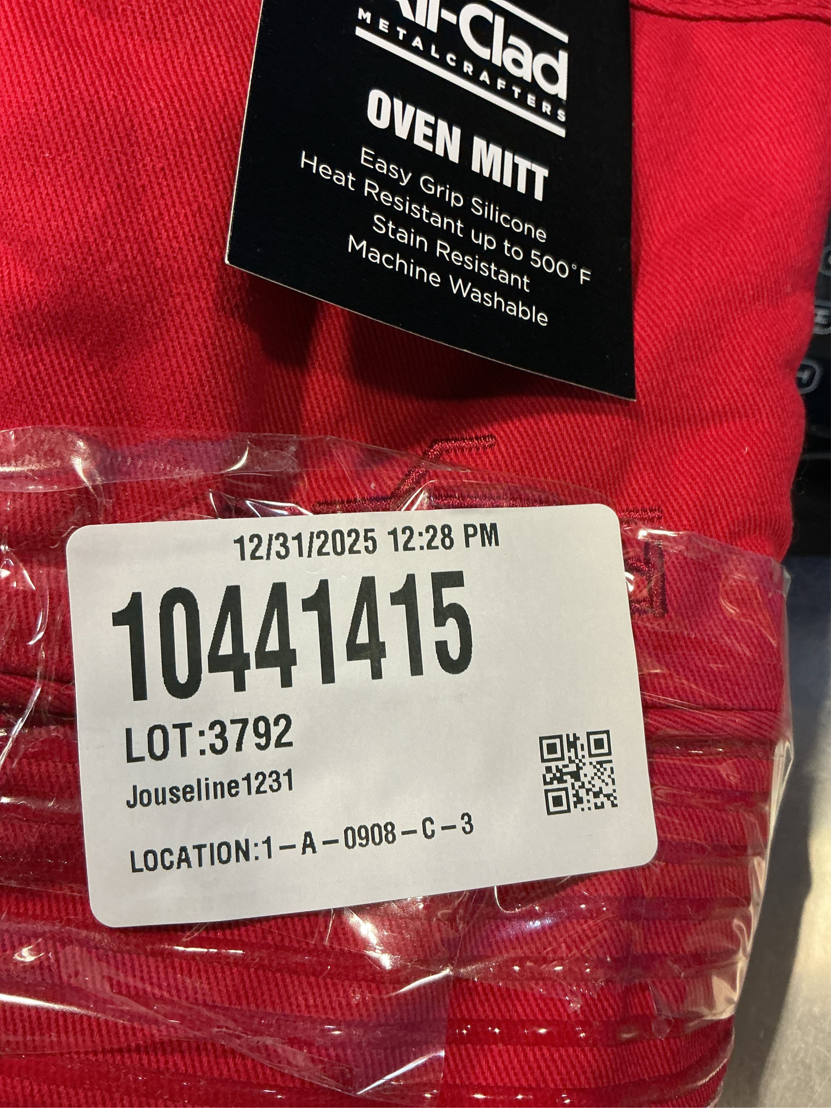 All-Clad Silicone Oven Mitts: Heat Resistant up to 500 Degrees - 100% Cotton & Silicone, 14x7 Oven Mitt for Kitchen and Barbeque, 2-Pack, Chili