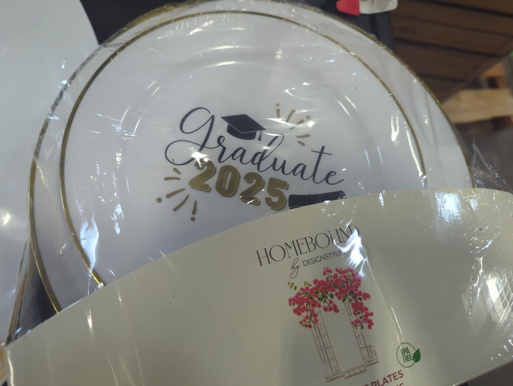set of 32 graduation 2025 dinner and dessert plates