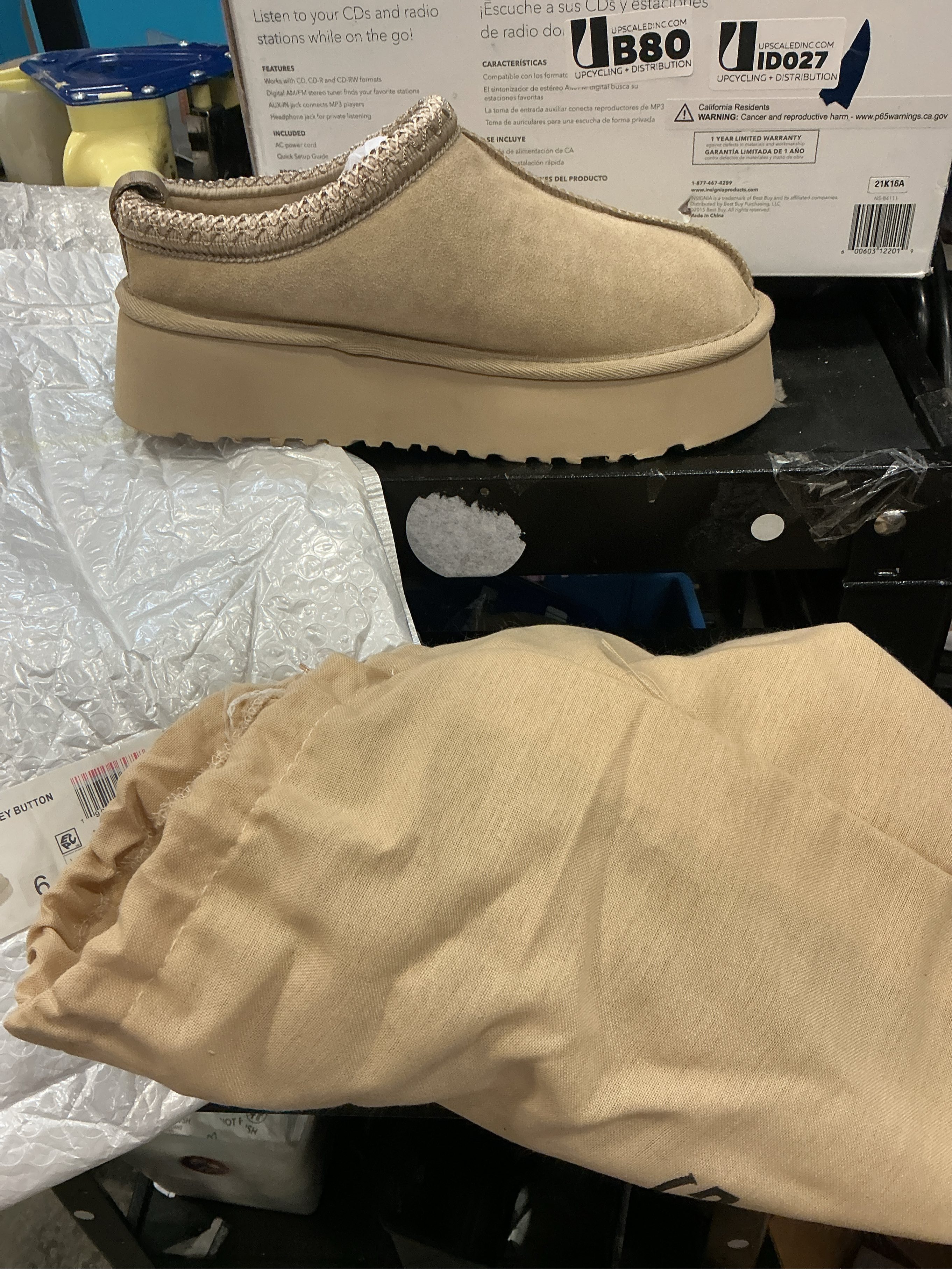 Ugg Womens Classic Clear Mini Waterproof Faux Fur Winter Boots