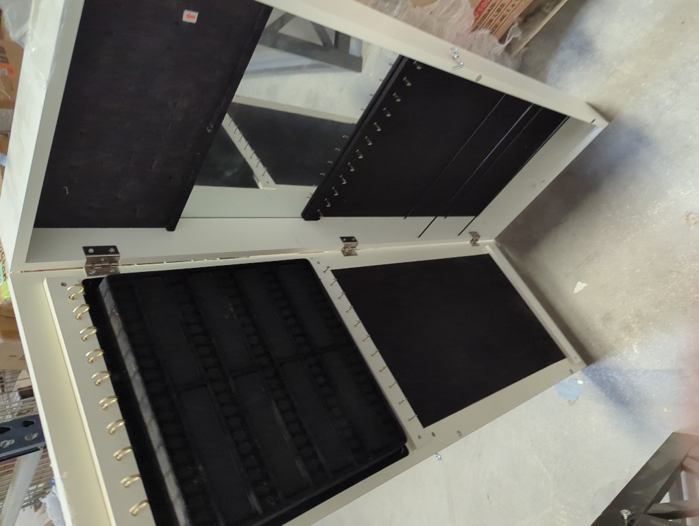 Jewelry Mirror Wall Mount Over The Door Cabinet Storage Organizer Lockable Full Length Door Mirror(White)