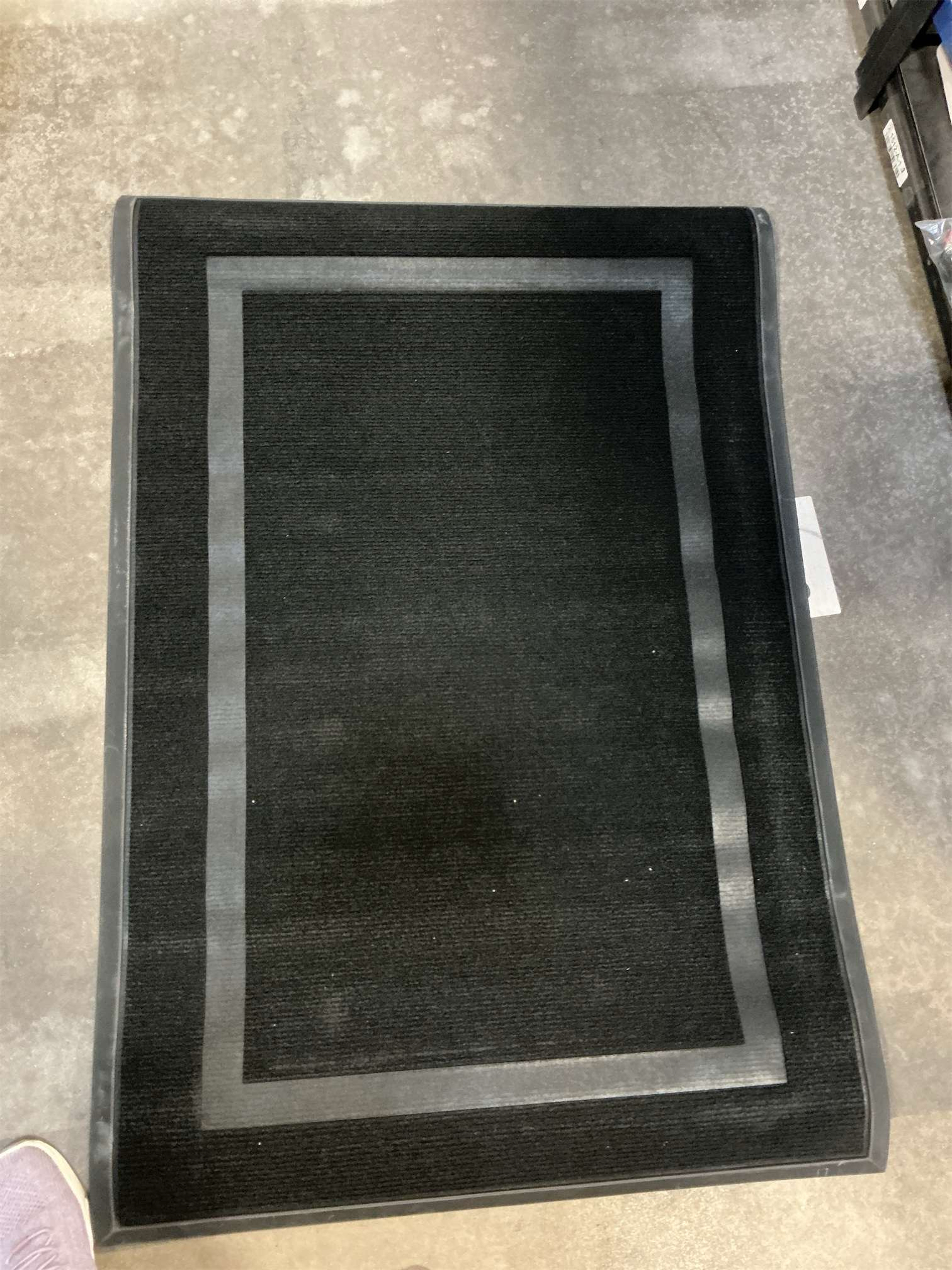 OLANLY Front Door Mat Indoor Outdoor Entrance, Waterproof All-Season, All-Weather Doormat, Sturdy Natural Rubber, Fade Resistant, Low Profile, Easy Clean Patio Porch Entryway Mat, 47x32, Black