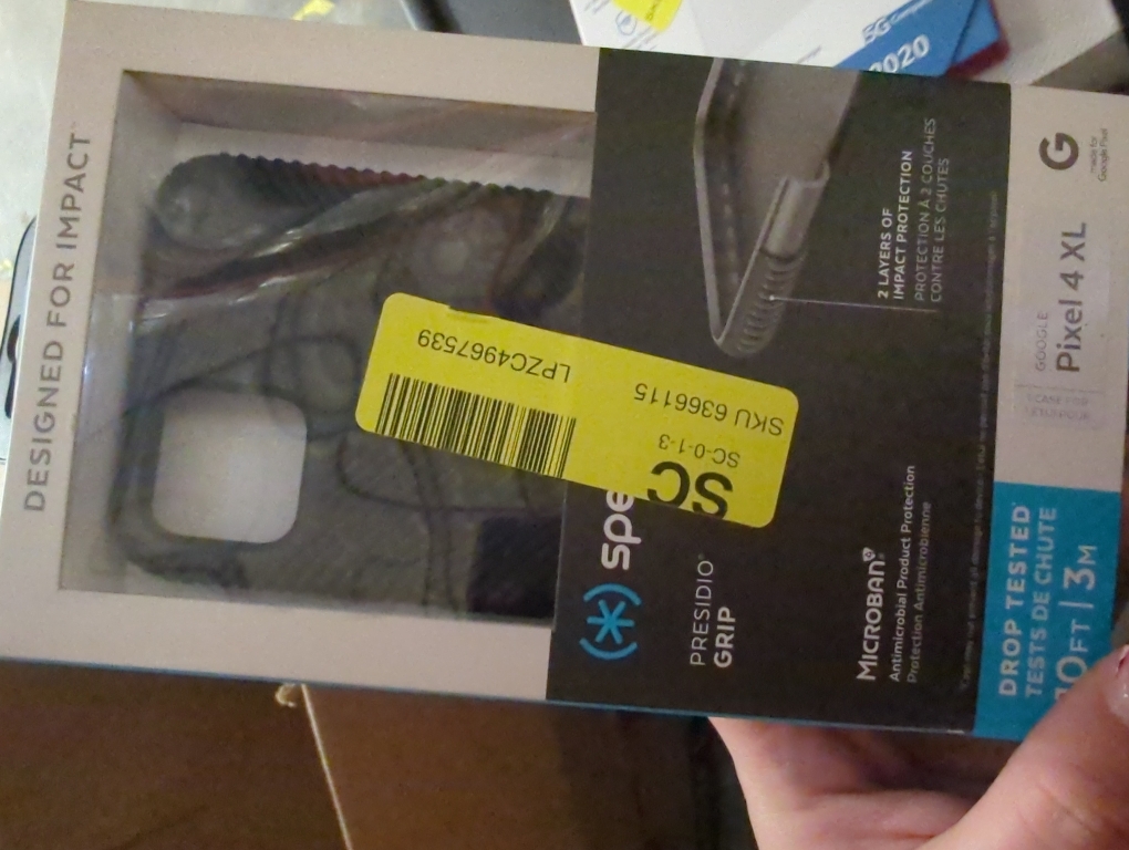 Speck Presidio Grip Hard Case for Google Pixel 4 XL - Black