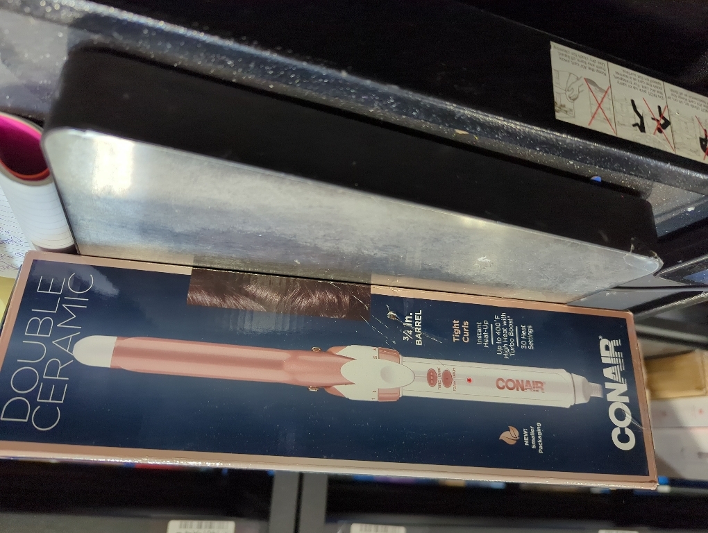 Conair Double Ceramic 3/4-Inch Curling Iron, ¾-Inch Barrel Creates Tight Curls, Hair Curler for Use on Short, Medium, and Long Hair, White