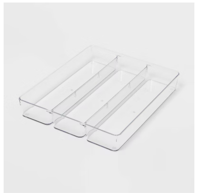 15 Lazy Susan Turn Table - Brightroom & 3 Compartment Plastic Drawer Flatware Organizer - Brightroom & 6 Compartment Organizer White - Brightroom