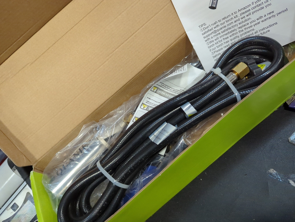 Propane Torch Weed Burner Kit, 360,000 BTU Blow Torch with 10Ft Hose, Self Igniter Grill Torch for Weeding, Roof Asphalt, Melting Snow, Road Marking, Barbeque.             ***Tank Not Included****