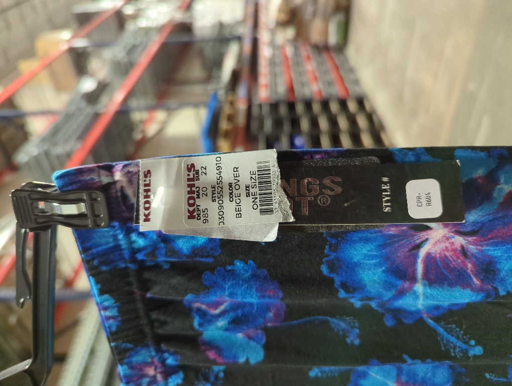 ONESIZE Multi-color Print, Cropped Capri Leggings Banded High Waist