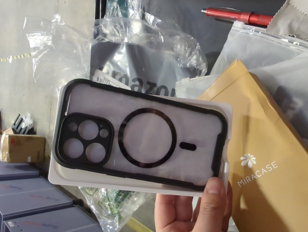 for iPhone 16 Pro  Wireless Charge Case Armor Bumper Magnetic Clear Cover,Black,for iPhone 16 Pro