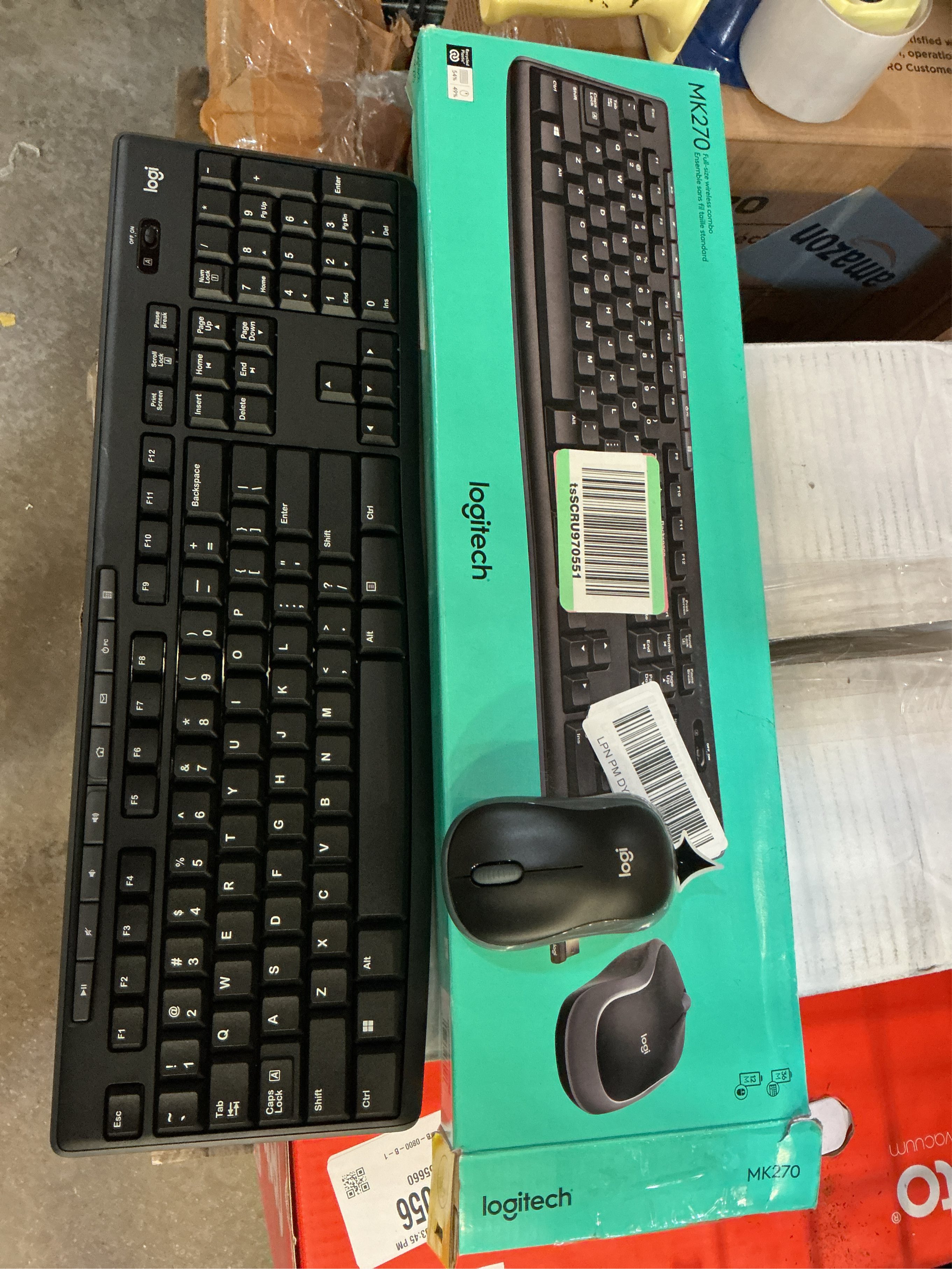 Logitech MK270 Wireless Keyboard and Mouse Combo, Full Size with Media Keys, 2.4 GHz, Compact Mouse, Spill-Resistant, For Windows, Black