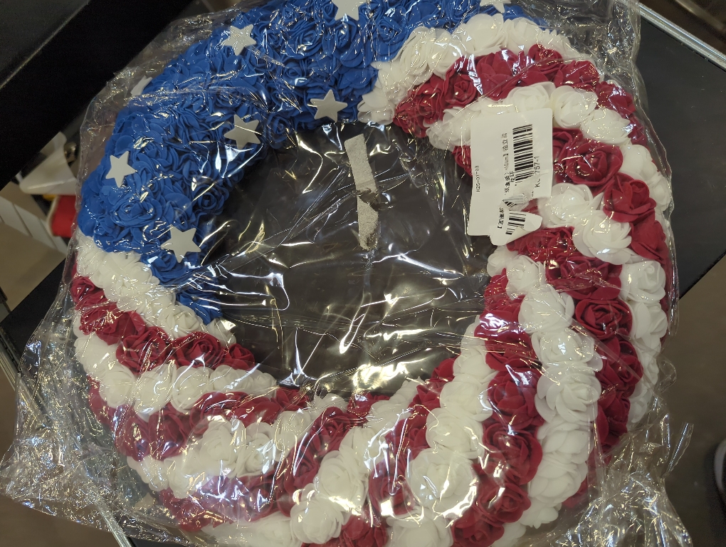 Red, White, and Blue Door Wreath Home Decor
