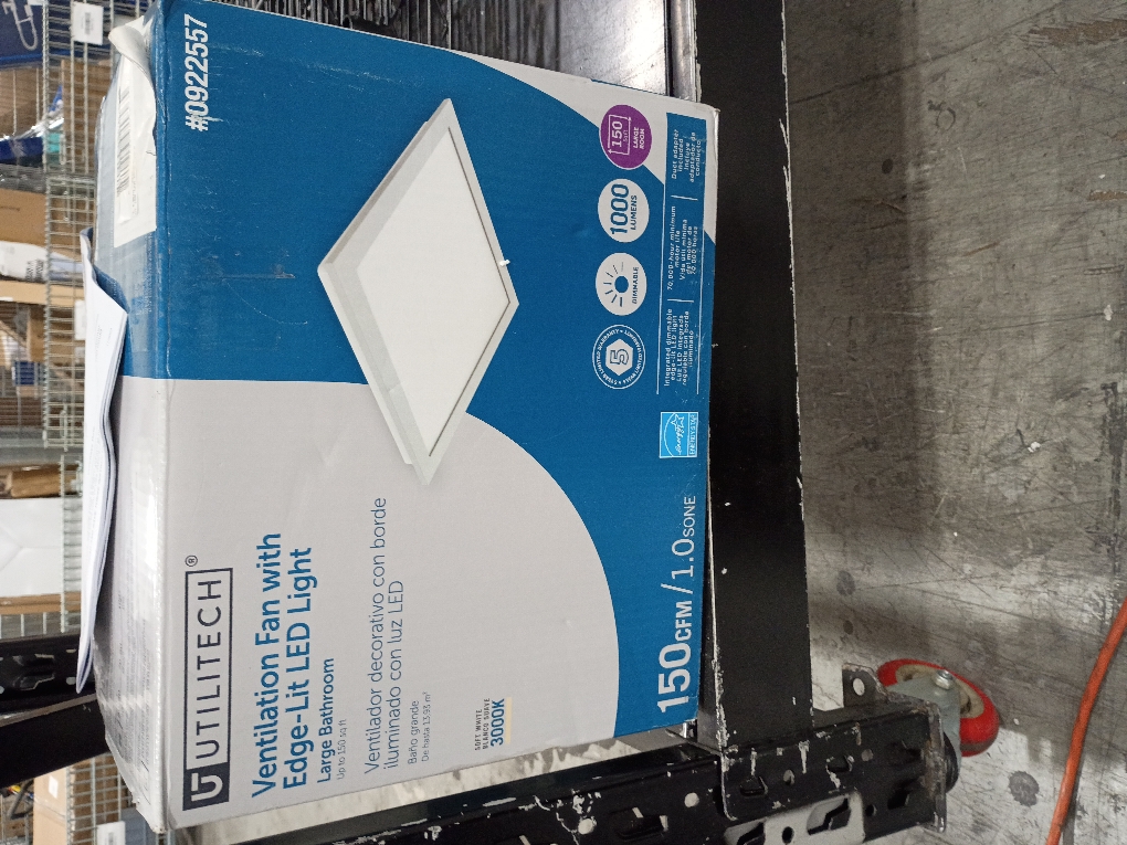 Ventilation Fan with edge-lit LED light (no test)